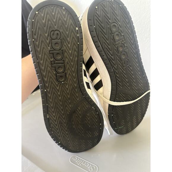 Adidas - Mens Hoops 2.0 Mid White Black Top Size 12 Used No Box - Picture 6 of 6